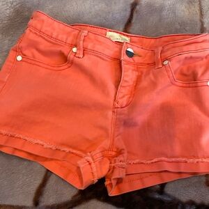 Roxy Denim junior/girls size 16 orange shorts no rips or stains.